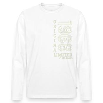 Original vintage 1968 54th birthday gift - Men's Premium Organic Long Sleeve Shirt - white - Front - Nico (187cm)