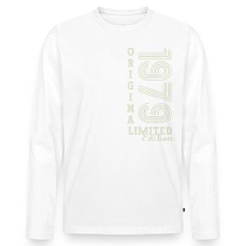 Original vintage 1979 43ème cadeau d’anniversaire - T-shirt manches longues Premium bio Homme - blanc - Devant - Nico (187cm)