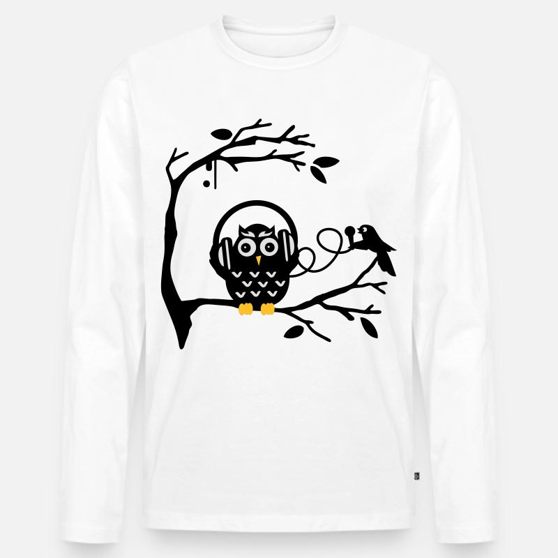 musikgenuss - Männer Premium Bio Langarmshirt - Weiß
