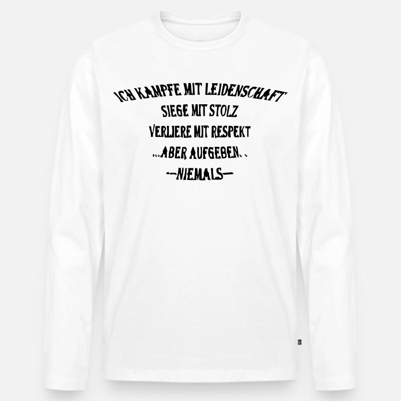 Kämpfe mit stolz - Männer Premium Bio Langarmshirt - Weiß
