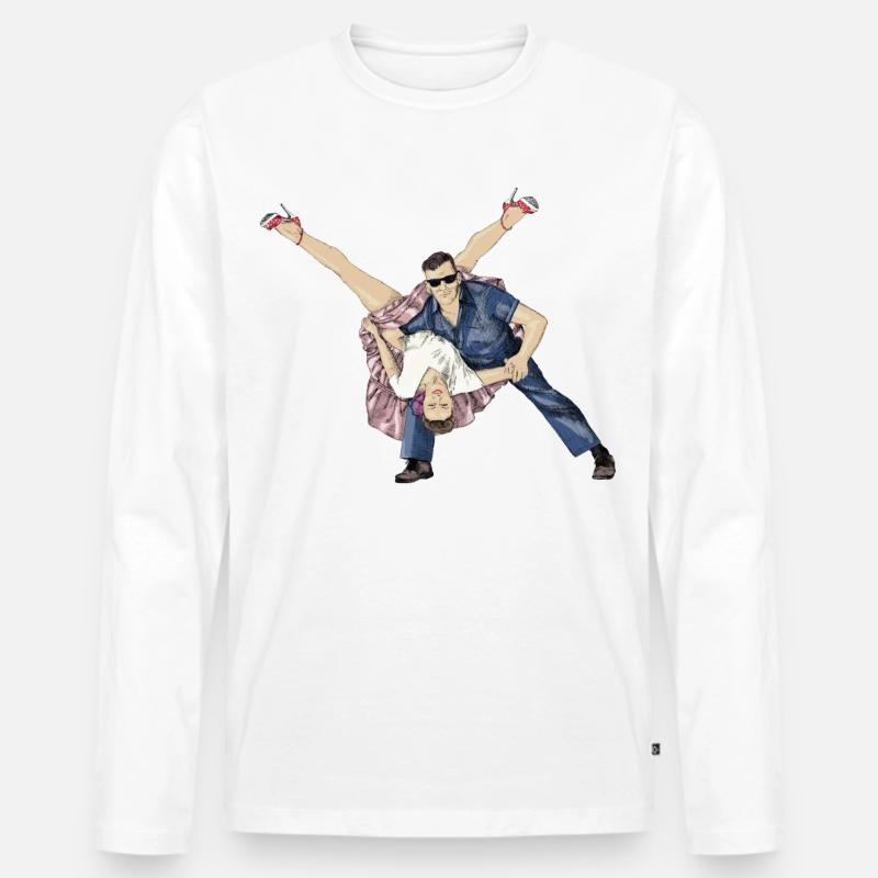 Rock and Roll - Männer Premium Bio Langarmshirt - Weiß