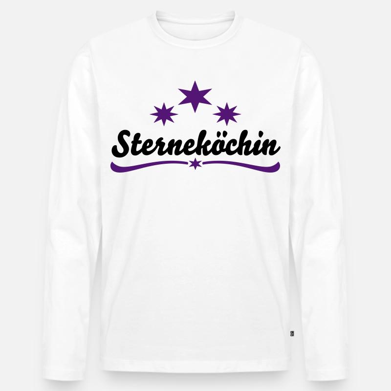Kochen - Männer Premium Bio Langarmshirt - Weiß