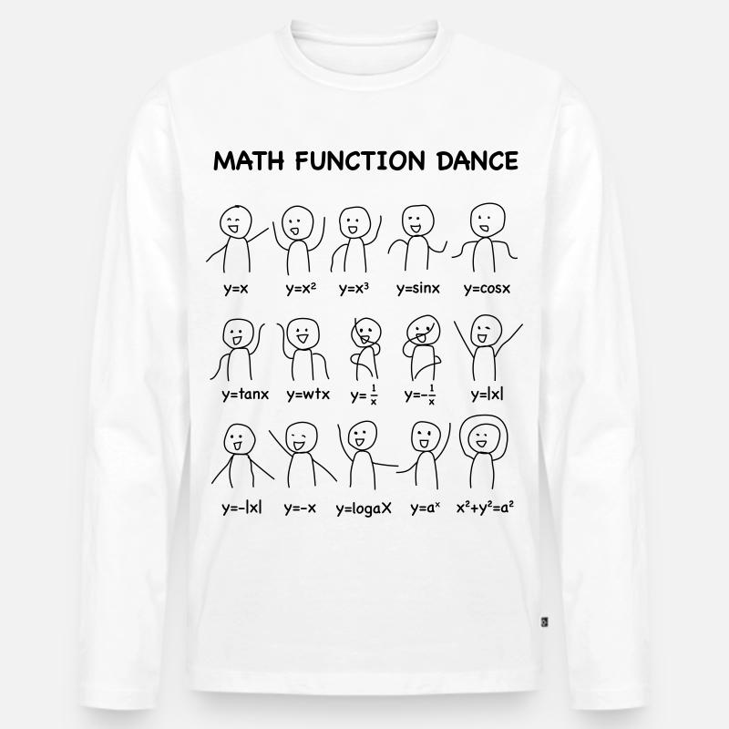 The 'Math Function Dance' (Nerd-Shirt) - Männer Premium Bio Langarmshirt - Weiß