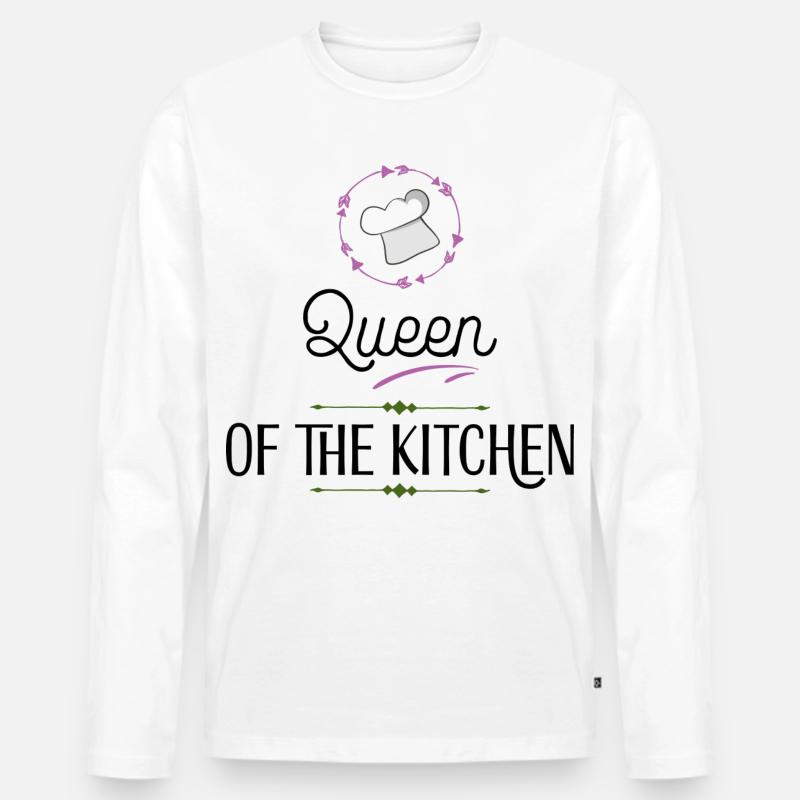 Kochen - Männer Premium Bio Langarmshirt - Weiß