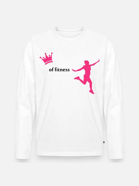 fitness - Men's Premium Organic Long Sleeve Shirt - white