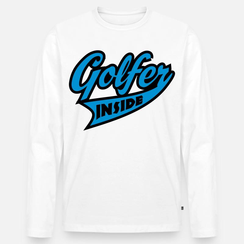 Golf - Männer Premium Bio Langarmshirt - Weiß