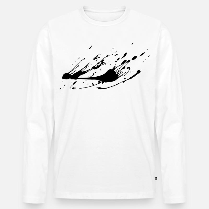 Splash-Bild malen # - Männer Premium Bio Langarmshirt - Weiß