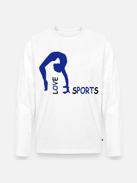 sports - Men's Premium Organic Long Sleeve Shirt - white