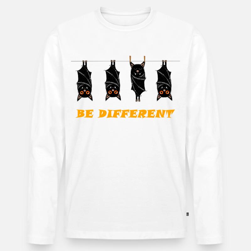 Anders sein - Männer Premium Bio Langarmshirt - Weiß
