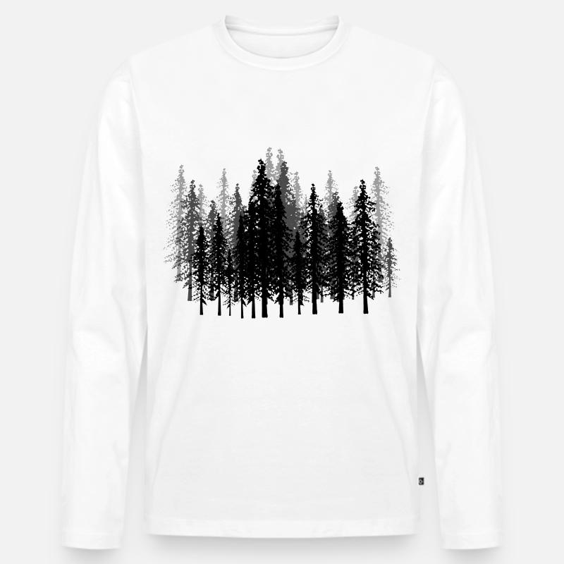Wald Wälder Förster Jäger Geschenkidee Camping - Männer Premium Bio Langarmshirt - Weiß