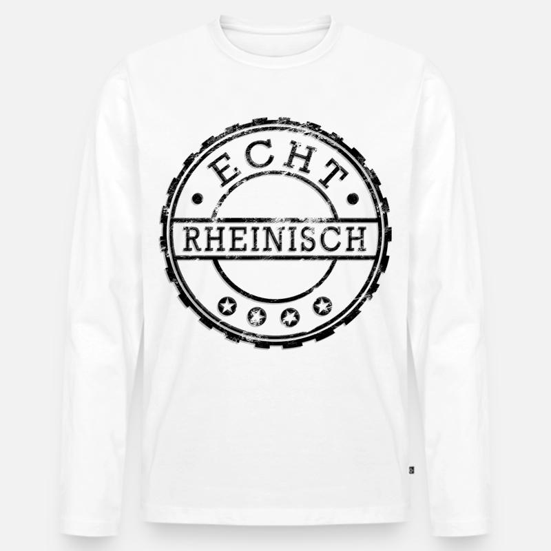  Rheinländer - Männer Premium Bio Langarmshirt - Weiß