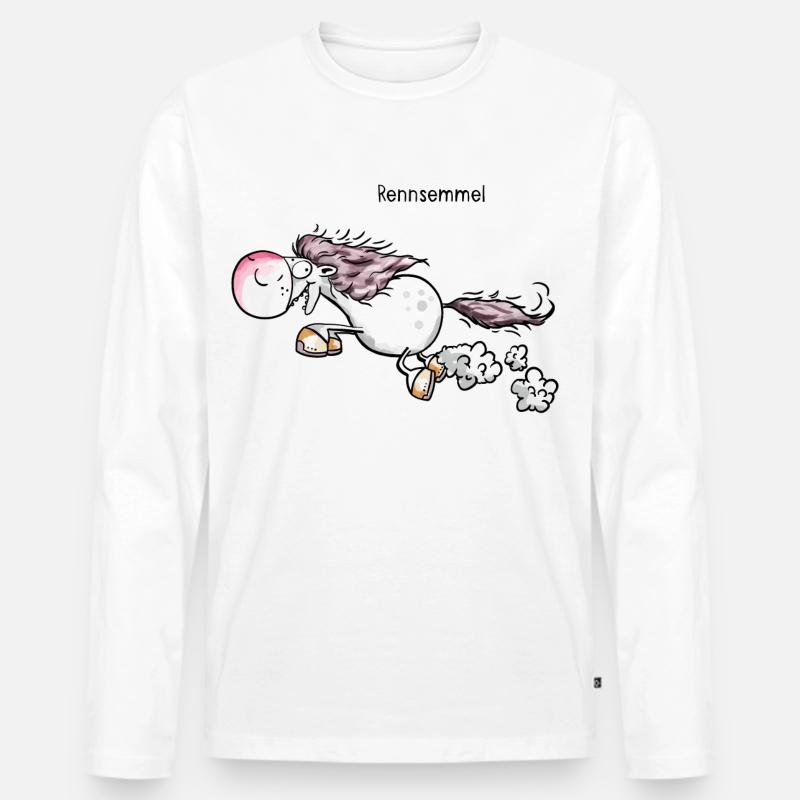 Die Rennsemmel - Männer Premium Bio Langarmshirt - Weiß