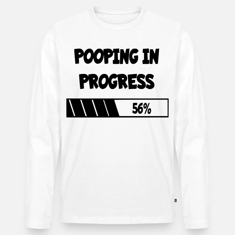 im Werden, Fortschritt * - Männer Premium Bio Langarmshirt - Weiß