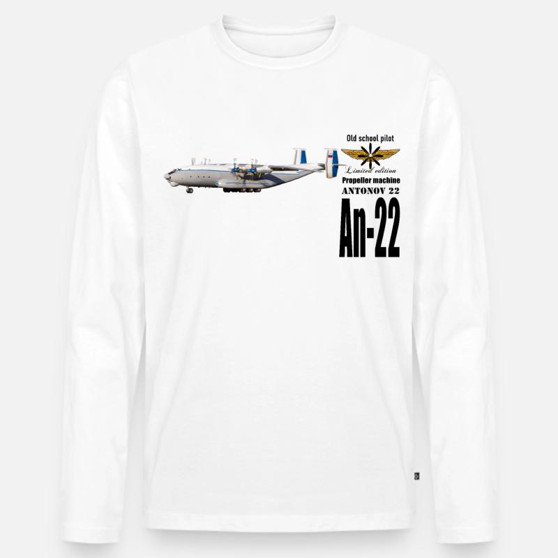 An-22 - Männer Premium Bio Langarmshirt - Weiß