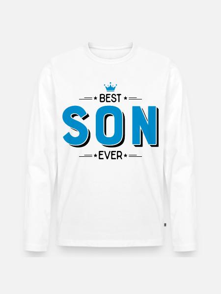 Best son - Men's Premium Organic Long Sleeve Shirt - white