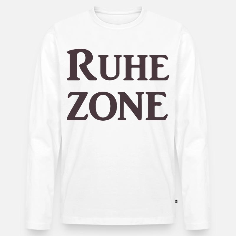 Ruhezone - Männer Premium Bio Langarmshirt - Weiß