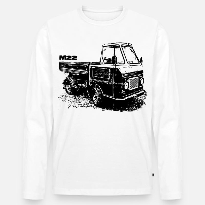 Multicar M22 - Männer Premium Bio Langarmshirt - Weiß