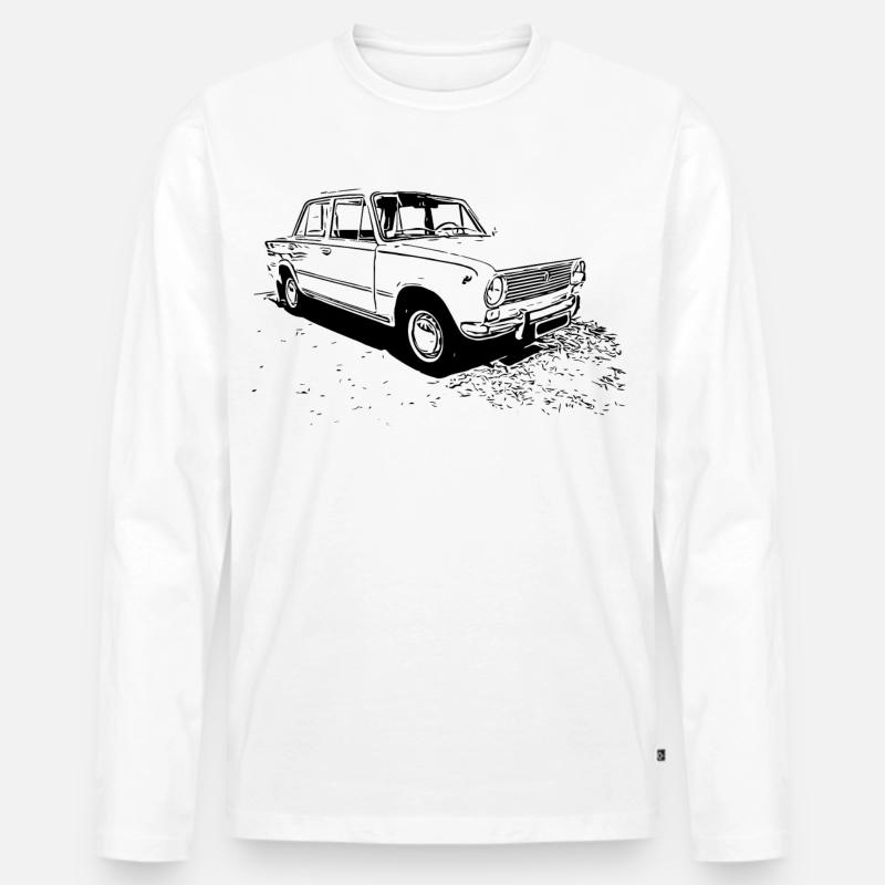 WAS 2101 - Männer Premium Bio Langarmshirt - Weiß