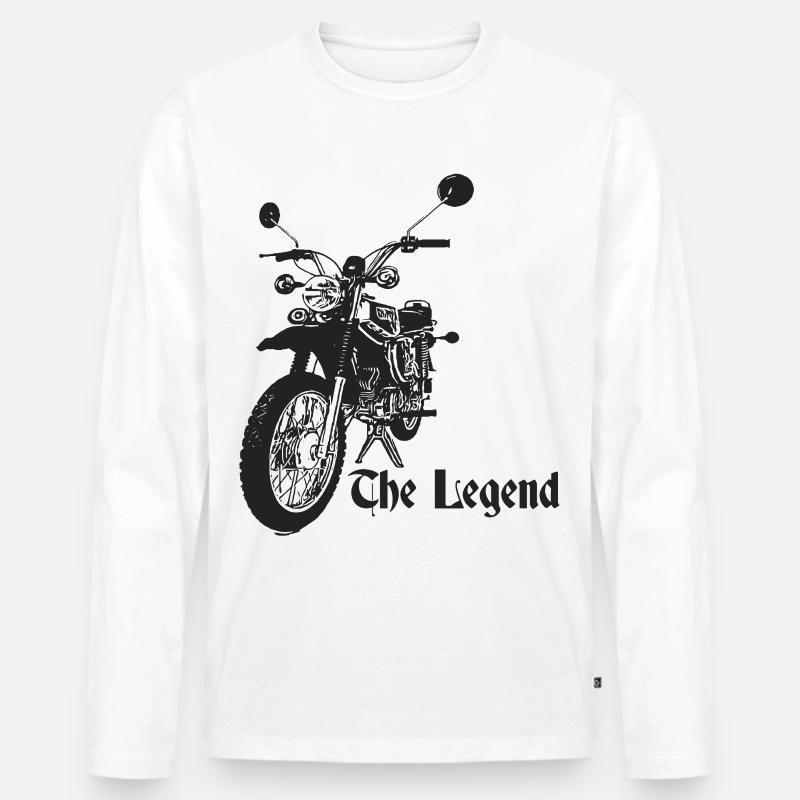 Simson - S51 - Enduro - The Legend - Männer Premium Bio Langarmshirt - Weiß