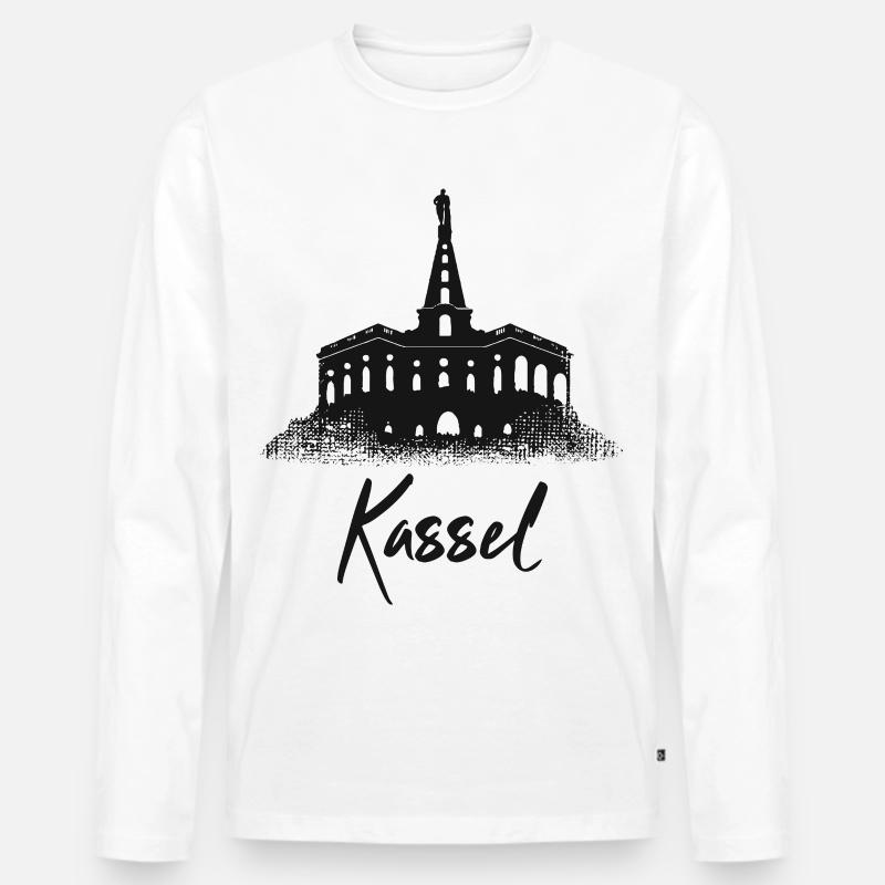 Herkules Kassel - Männer Premium Bio Langarmshirt - Weiß