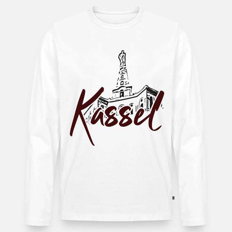 Herkules Kassel - Männer Premium Bio Langarmshirt - Weiß