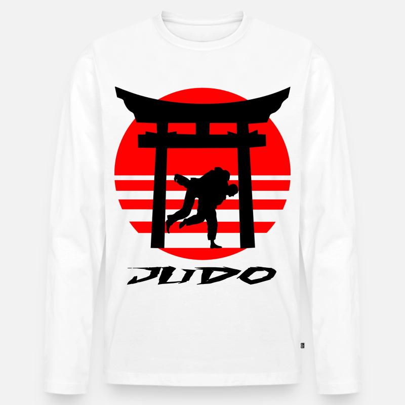 Judo - Männer Premium Bio Langarmshirt - Weiß