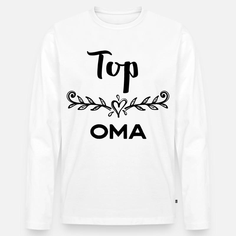 Oma Statement Großmutter Gratulation Superoma - Männer Premium Bio Langarmshirt - Weiß