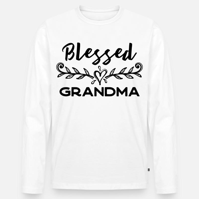 Großmutter Lieblingsoma Superoma Oma Statement - Männer Premium Bio Langarmshirt - Weiß