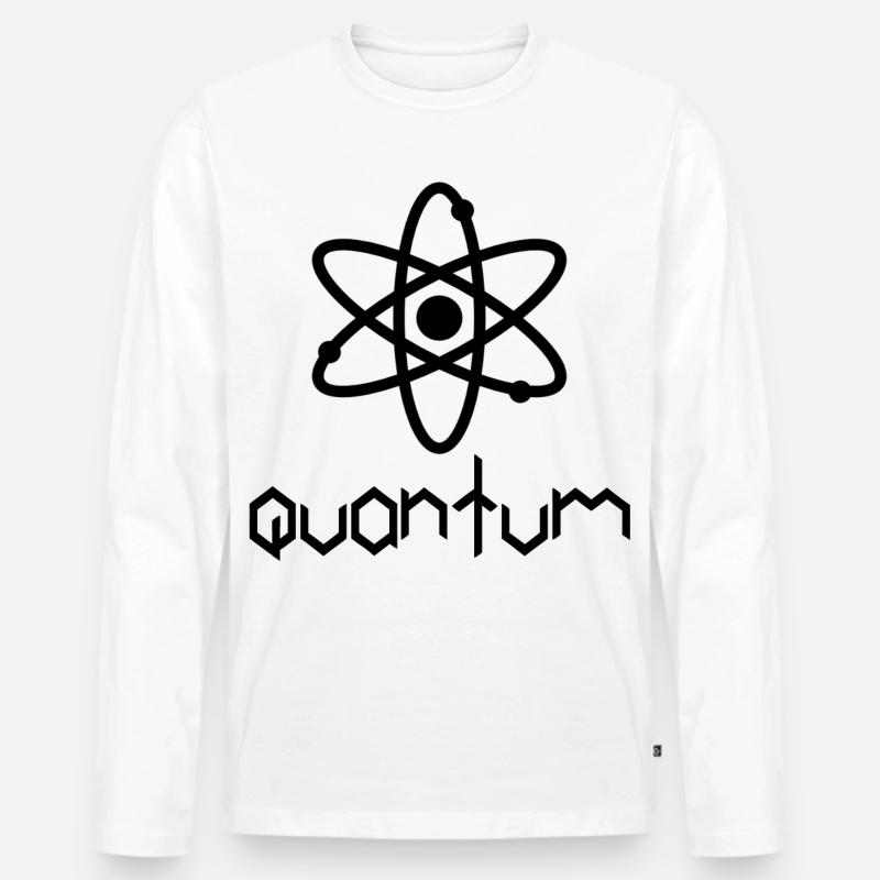 Quantum - Männer Premium Bio Langarmshirt - Weiß