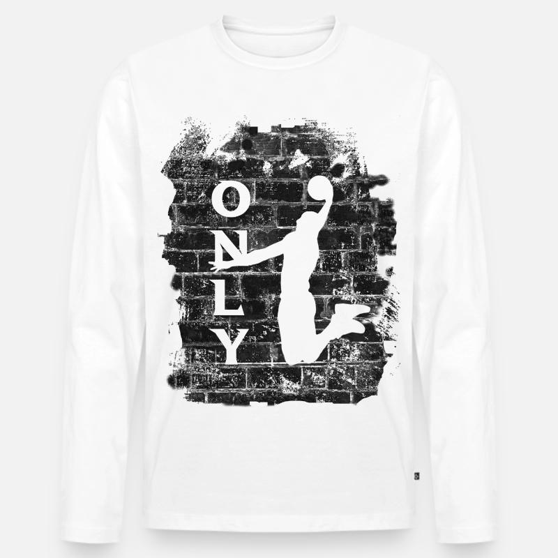 BASKETBALL - Männer Premium Bio Langarmshirt - Weiß