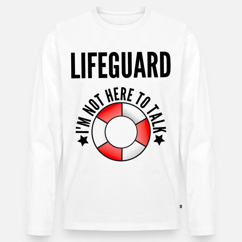 LIFEGUARD - Männer Premium Bio Langarmshirt - Weiß