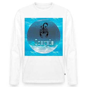 Scorpion - T-shirt manches longues Premium bio Homme - blanc - Devant - Nico (187cm)