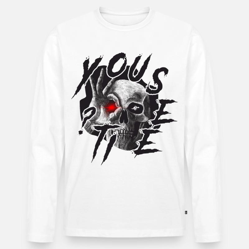 Siehst du es ? - Männer Premium Bio Langarmshirt - Weiß