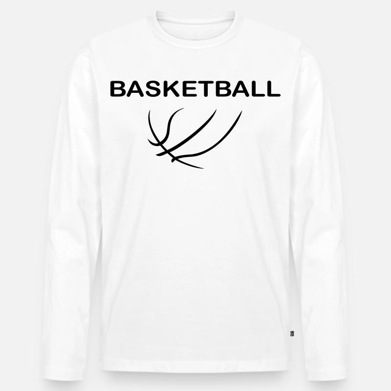 Basketball - Männer Premium Bio Langarmshirt - Weiß