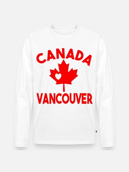 Kanada Vancouver - Männer Premium Bio Langarmshirt - Weiß