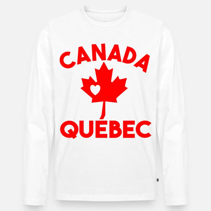 Kanada Québec - Männer Premium Bio Langarmshirt - Weiß