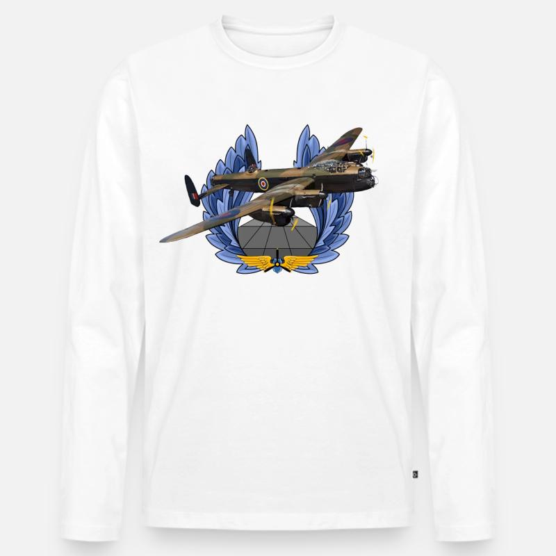 Lancaster - Männer Premium Bio Langarmshirt - Weiß