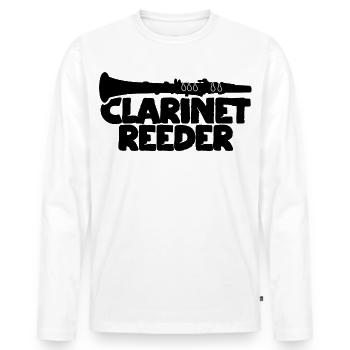 Clarinet mouthpiece - Men's Premium Organic Long Sleeve Shirt - white - Front - Nico (187cm)