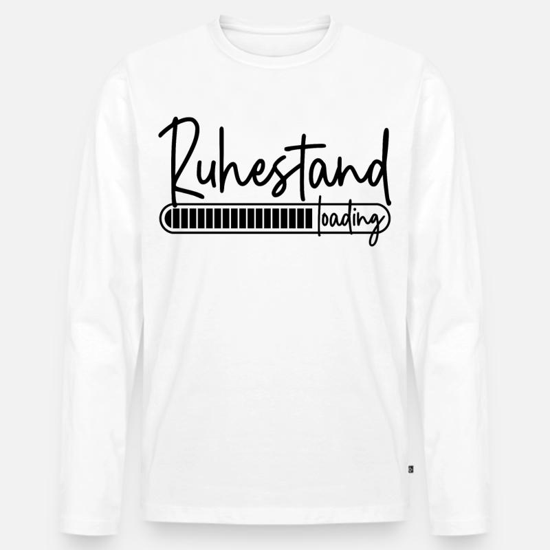Ruhestand loading - Männer Premium Bio Langarmshirt - Weiß