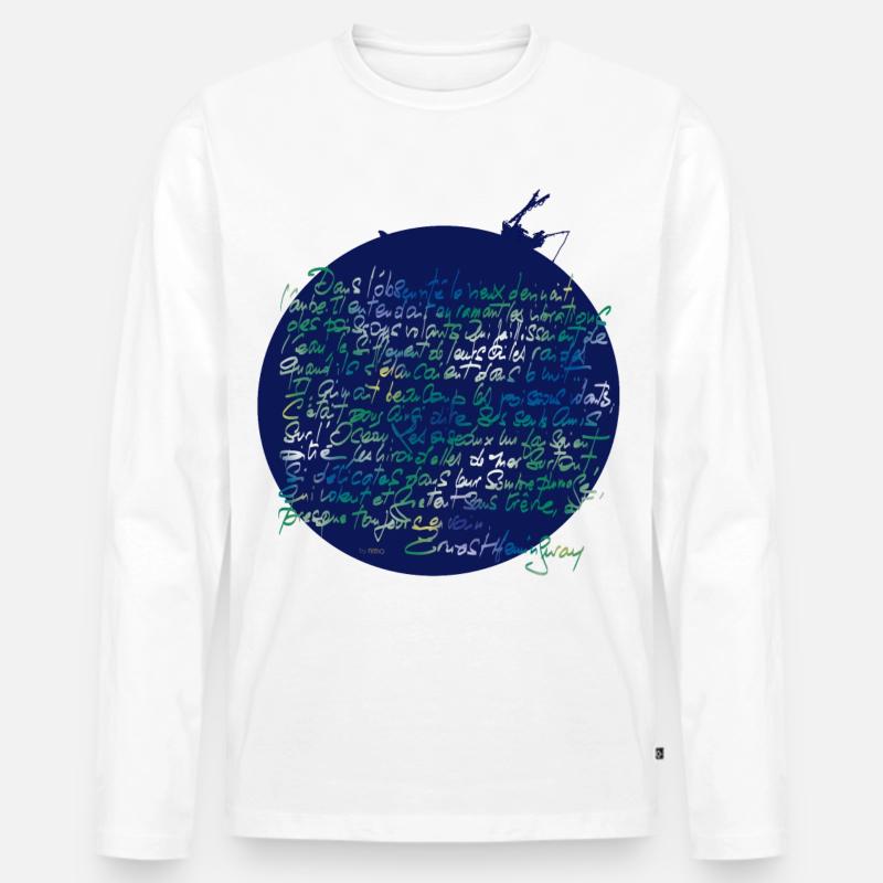 Il vecchio e il mare - Maglia a manica lunga ecologica premium da uomo - bianco