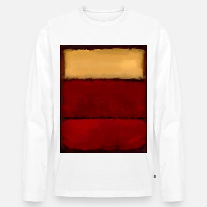 Rothko-Stil in digitalen Farben - Männer Premium Bio Langarmshirt - Weiß