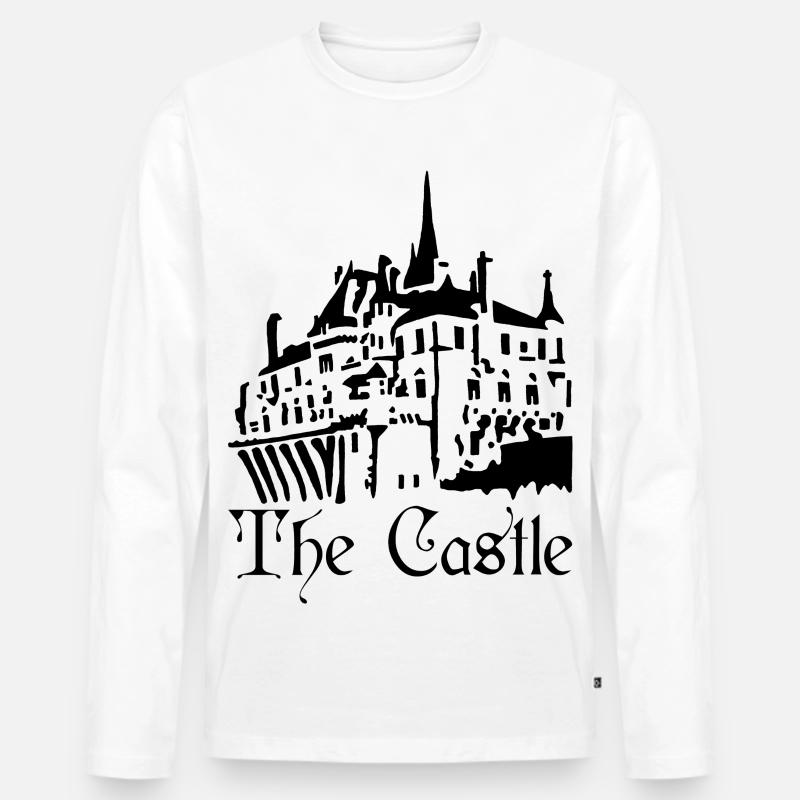 Das Schwarze Schloss - Männer Premium Bio Langarmshirt - Weiß