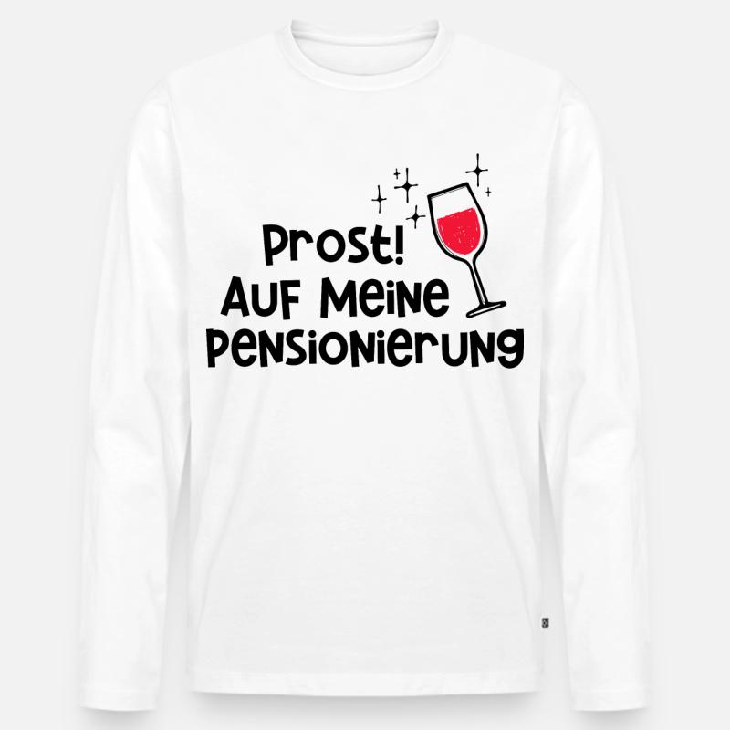 Lebensabend Abschied Senior Statement Ruhestand - Männer Premium Bio Langarmshirt - Weiß