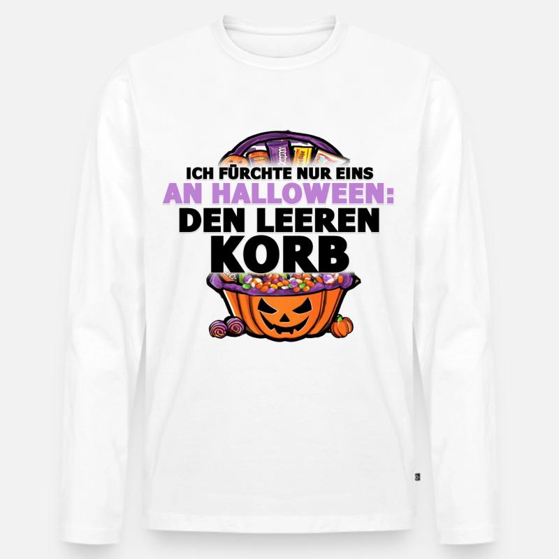 Halloween Edition by Printflow - Männer Premium Bio Langarmshirt - Weiß