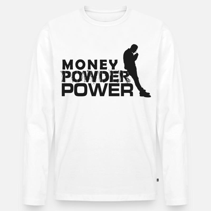 MPP schwarz - Männer Premium Bio Langarmshirt - Weiß