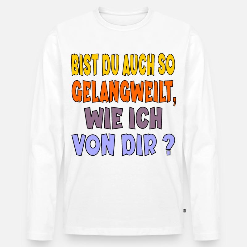 LANGEWEILE - Männer Premium Bio Langarmshirt - Weiß