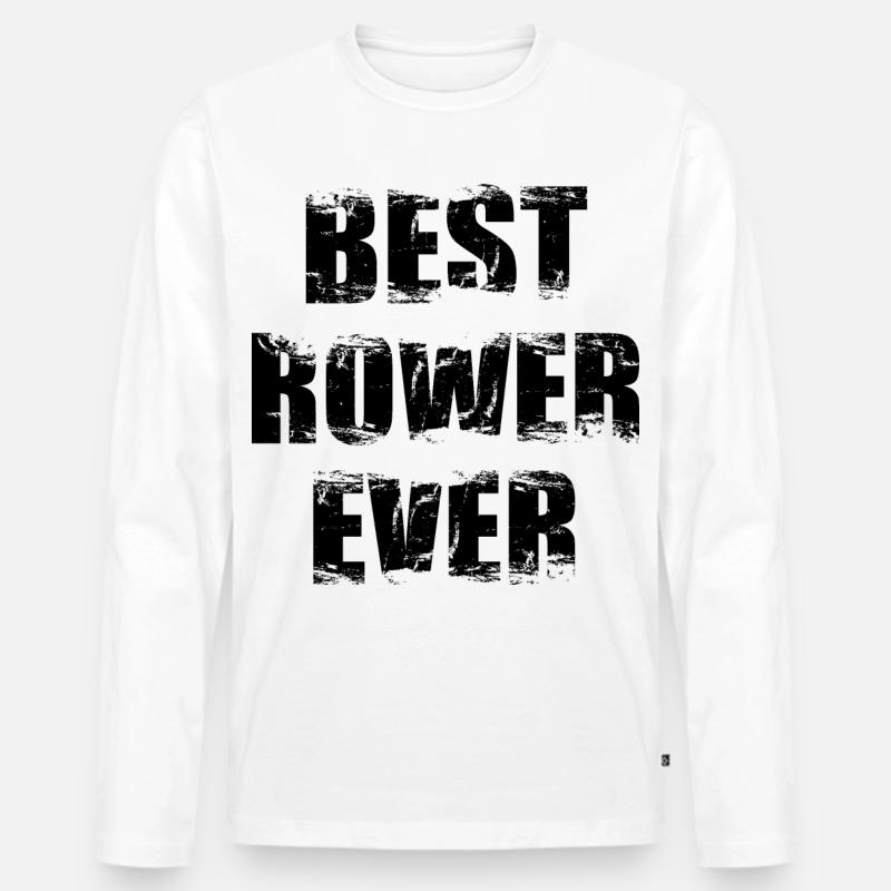 Ruderer - Männer Premium Bio Langarmshirt - Weiß