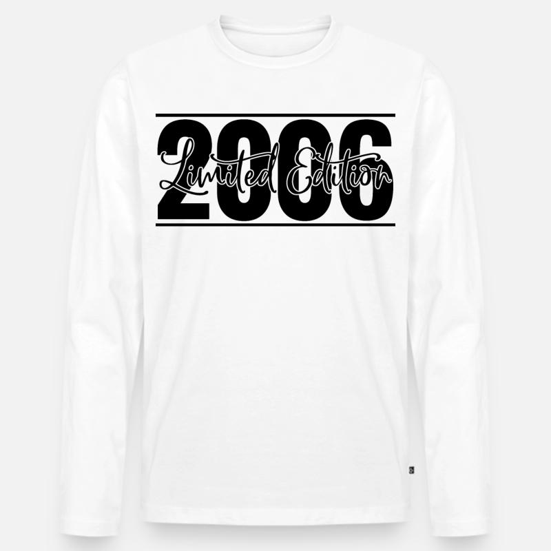 Limited Edition 2006 - Männer Premium Bio Langarmshirt - Weiß