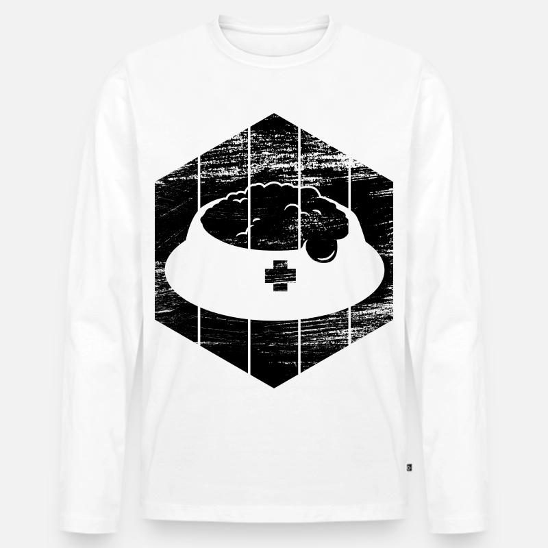 Heimtier - Männer Premium Bio Langarmshirt - Weiß