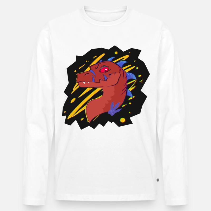 Firia, die Chimäre (von Derpy Fox) - Männer Premium Bio Langarmshirt - Weiß